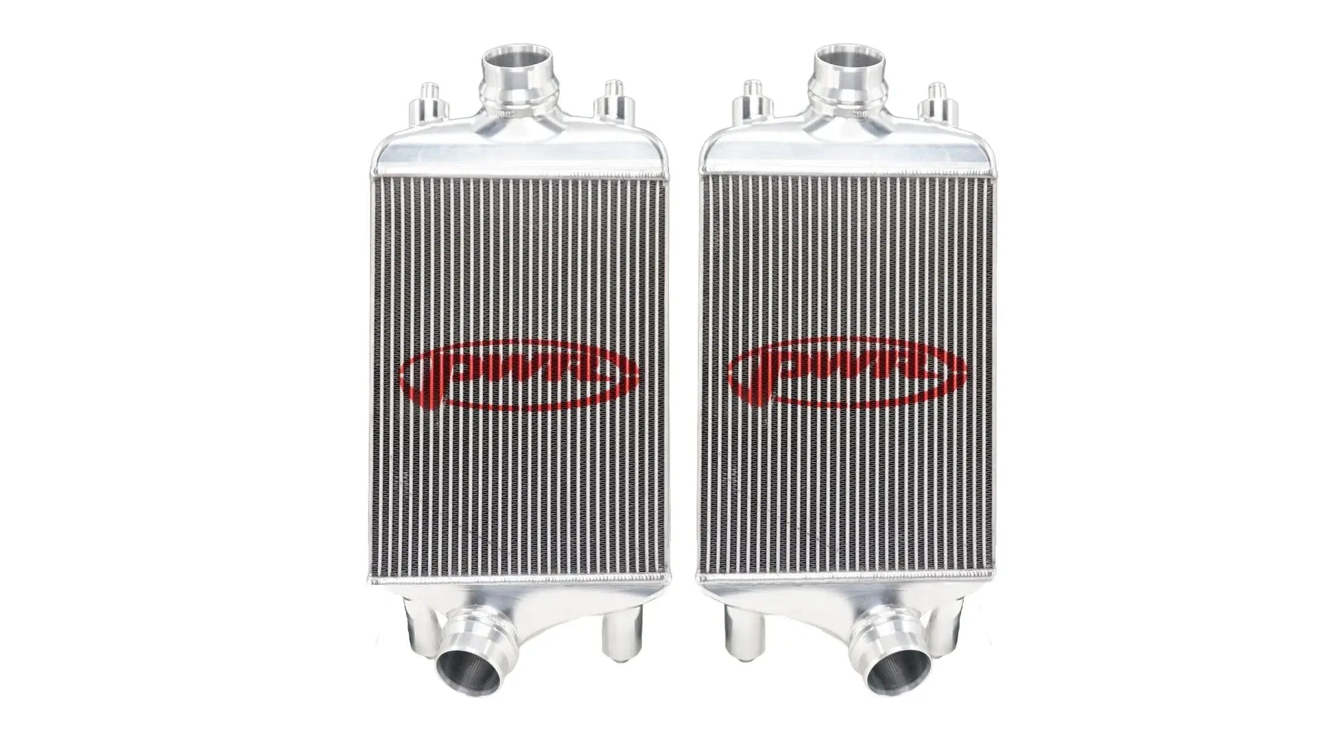 PWR 991 Turbo 87mm intercooler kit for Porsche 911, featuring high-performance aluminum construction.