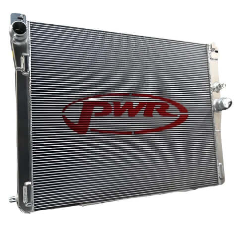PWR A90 Supra 42mm Performance Radiator for Toyota GR Corolla, featuring advanced heat rejection technology.