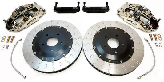 AP Racing Competition Brake Kit for Toyota GR Supra, featuring calipers, discs, and hardware components.