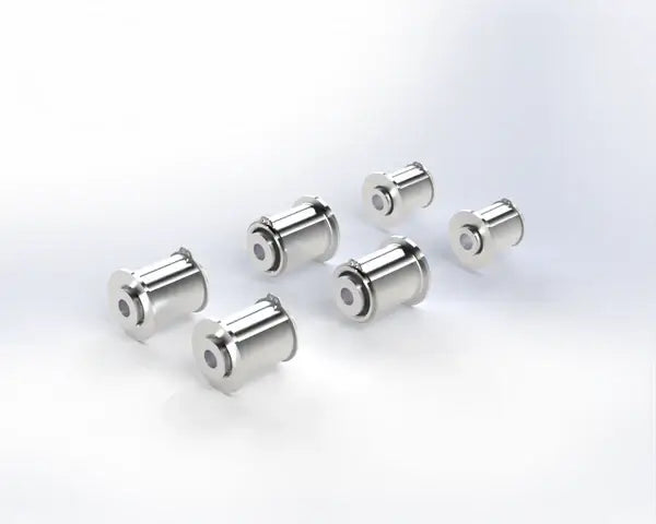 Set of Louis Giglotti racing spherical bushings for Corvette C5/C6/C7, enhancing on-track handling and performance.