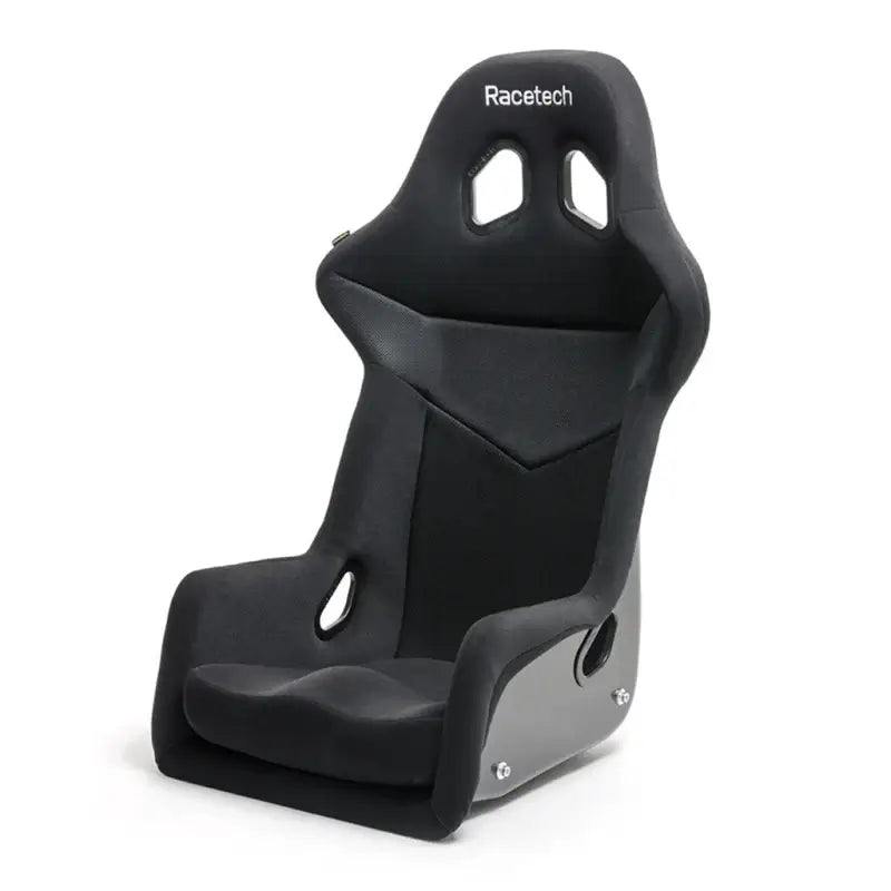 Racetech 4100 standard-sized black fiberglass race seat with ergonomic design for optimal comfort and fit.