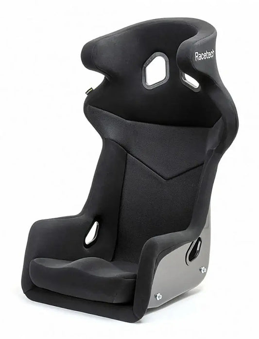 Racetech 4100HR race seat with head restraint wings and ergonomic design for enhanced racing safety.