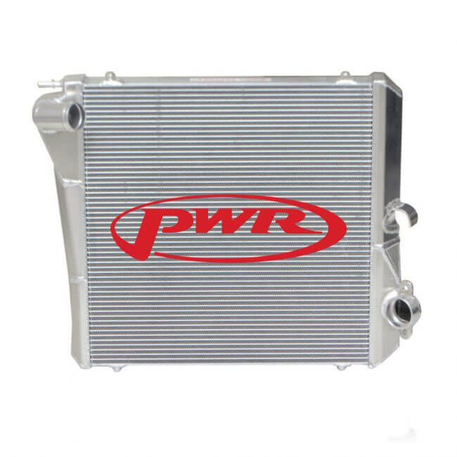 PWR 42mm left hand side radiator for Porsche 991 GT3/GT4/Turbo showcasing advanced cooling technology.