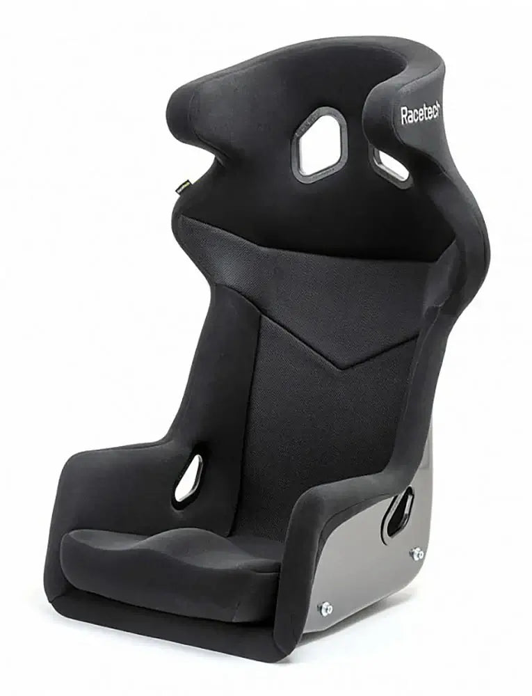 Racetech 4100HR race seat with head restraint wings and ergonomic design for enhanced racing safety.