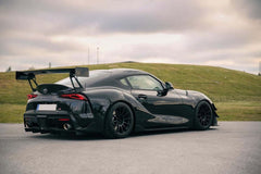 Mk5 Toyota Supra with Verus A90 UCW Carbon Wing enhancing rear downforce.